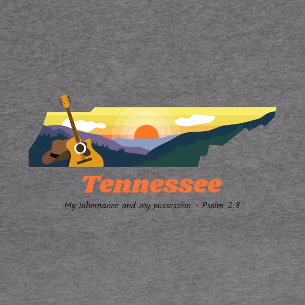 USA State of Tennessee Psalm 2:8 - My Inheritance and possession by WearTheWord